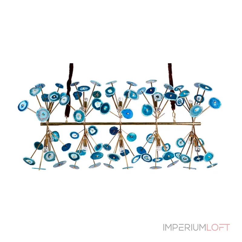 Подвесная люстра Agate Burst Chandelier Blue Line
