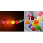 Гирлянда хлопковые фонарики Сotton Ball Rainbow от ImperiumLoft