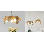 Подвесная люстра Vintage Chandelier Gold Сoconut Palm