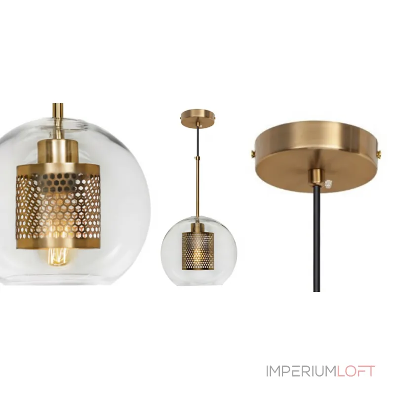 Perforated Vessel Pendant Lamp Gold Ball от ImperiumLoft