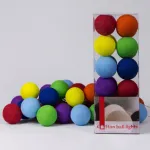 Гирлянда хлопковые фонарики Сotton Ball Rainbow от ImperiumLoft