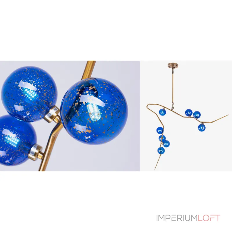 Люстра 8-GLOBE CHERRYBOMB CHANDELIER blue от ImperiumLoft Люстра 8-GLOBE CHERRYBOMB CHANDELIER blue от ImperiumLoft