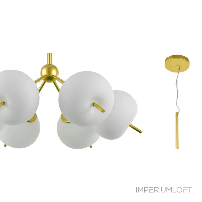 Подвесная люстра White ball brass Louise 6