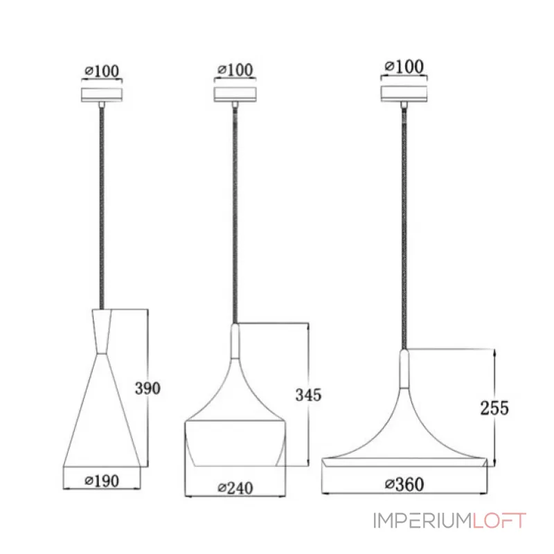 Подвесной светильник Dairy Light Beat Fat от ImperiumLoft