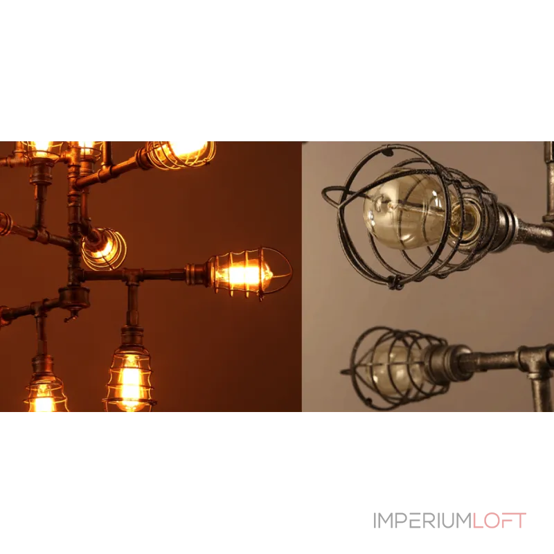 Люстра на штанге Loft Industrial Sputnik 12 Retro Люстра на штанге Loft Industrial Sputnik 12 Retro