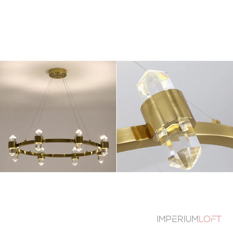 Подвесная люстра Crystal Ring Chandelier Brass Подвесная люстра Crystal Ring Chandelier Brass