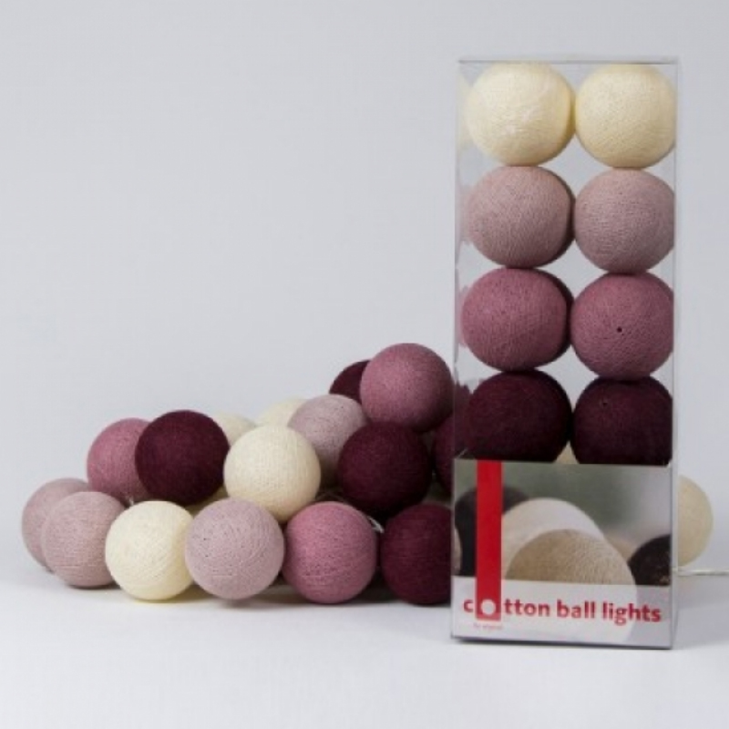 Гирлянда хлопковые фонарики Сotton Ball Rosegarden от ImperiumLoft Гирлянда хлопковые фонарики Сotton Ball Rosegarden от ImperiumLoft