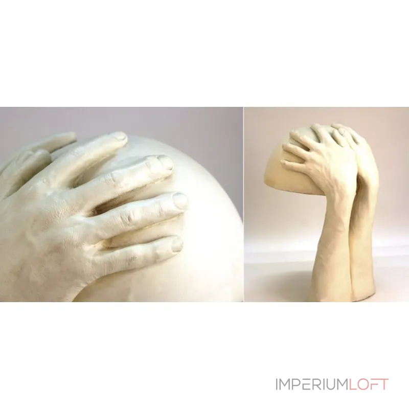 Настольная лампа Modern Richard Etts Plaster Hands Table Lamp от ImperiumLoft