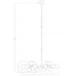 Люстра на штанге Bubble Stik Black Chandelier