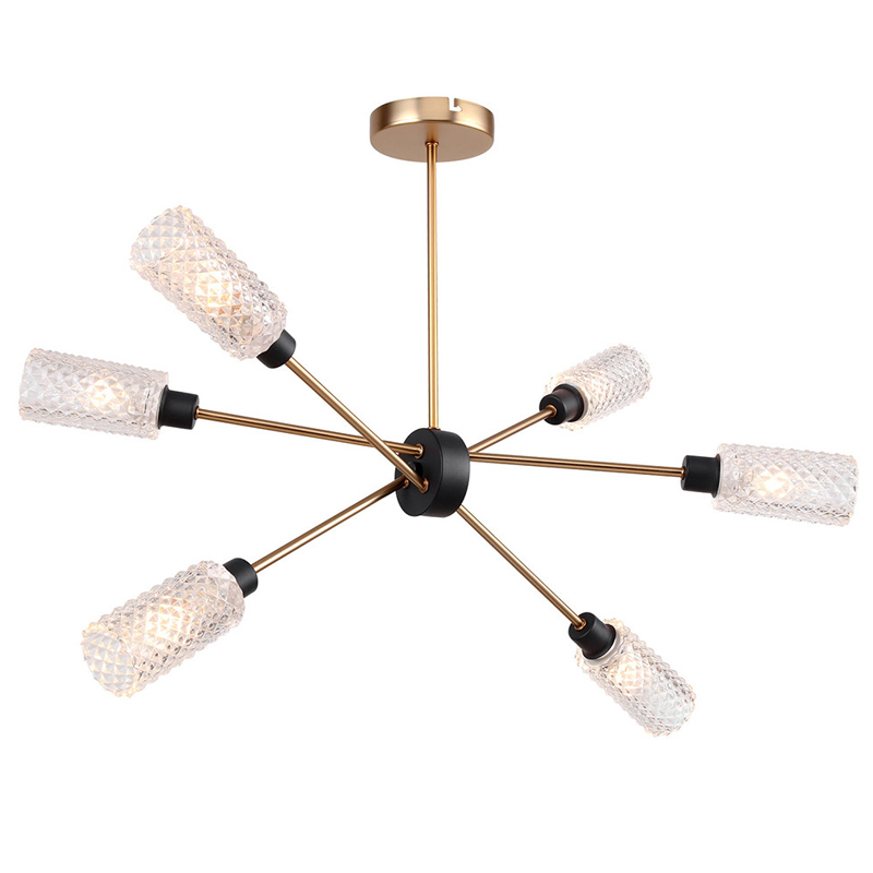 Люстра на штанге Sputnik Chandelier six cylinders Люстра на штанге Sputnik Chandelier six cylinders