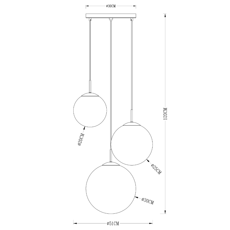 Светильник подвесной Mirror Ball Gold 3 плафона  от ImperiumLoft