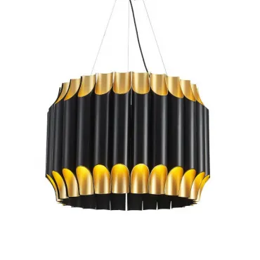 Подвесная люстра GALLIANO ROUND SUSPENSION LIGHT by DELIGHTFULL Black Подвесная люстра GALLIANO ROUND SUSPENSION LIGHT by DELIGHTFULL Black