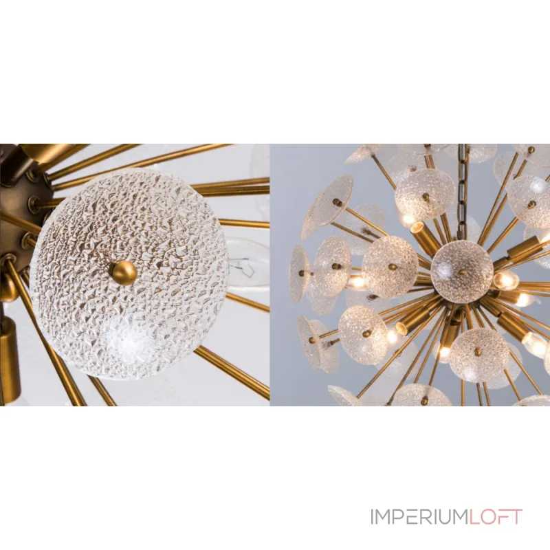 Подвесная люстра Sputnik Textured Glass White Chandelier