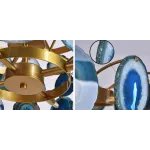 Подвесная люстра Agate Burst Chandelier 3 Round blue D70