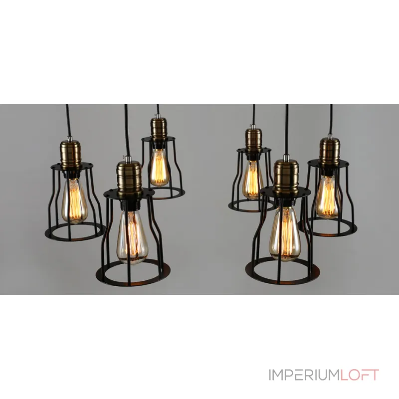 Подвесной светильник Loft Industrial Cage Filament Pendant от ImperiumLoft