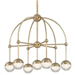 Люстра на штанге Hudson Valley 1227-AGB Boca Led Chandelier In Aged Brass