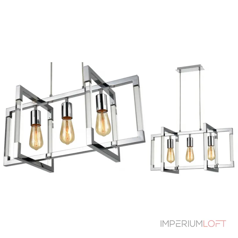 Подвесной светильник Transparent Strips Chromium 3 от ImperiumLoft Подвесной светильник Transparent Strips Chromium 3 от ImperiumLoft