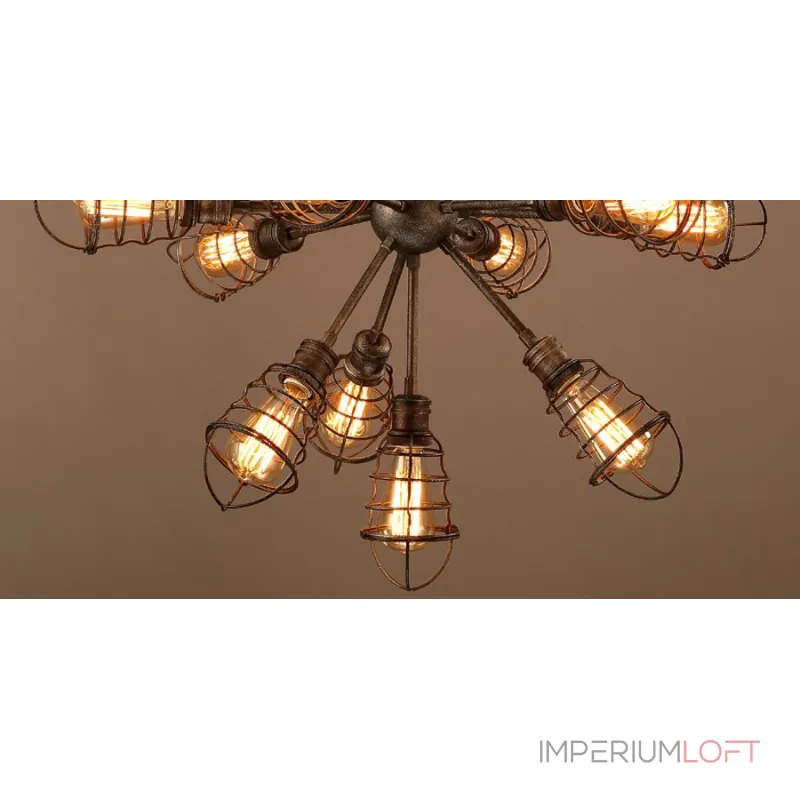 Люстра на штанге Loft Industrial Sputnik 13 Retro Люстра на штанге Loft Industrial Sputnik 13 Retro