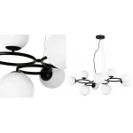 Подвесная люстра Bubbles on 4 Rings Chandelier Black