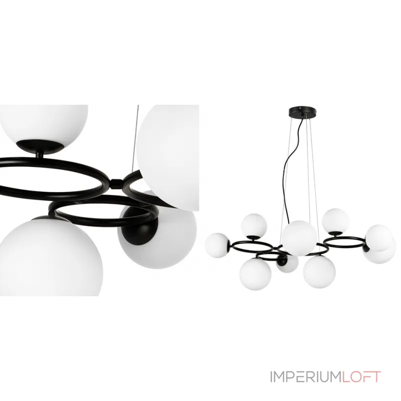 Подвесная люстра Bubbles on 4 Rings Chandelier Black Подвесная люстра Bubbles on 4 Rings Chandelier Black