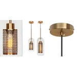 Perforation  Pendant Lamp Gold Oval от ImperiumLoft