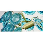 Подвесная люстра Blue Glass disk Chandelier