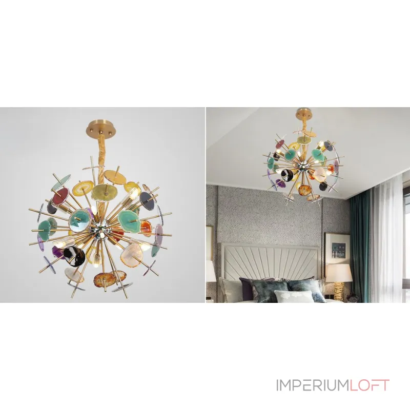 Люстра Agate Burst Chandelier Multicolor от ImperiumLoft