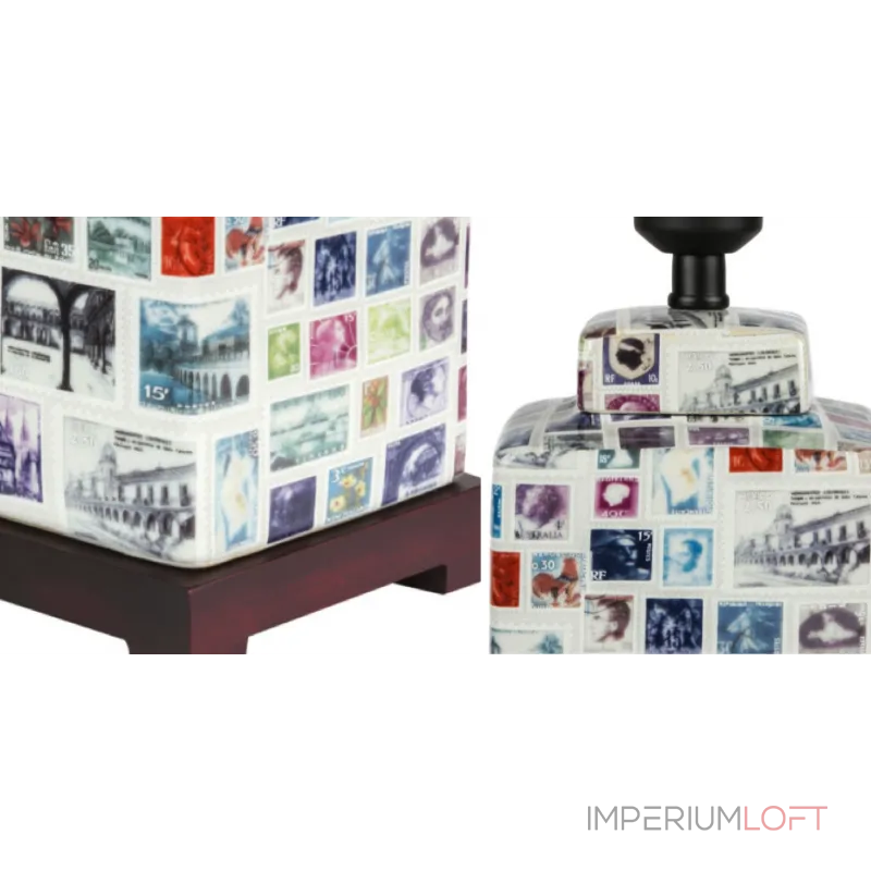 Настольная лампа Print Postage Stamps от ImperiumLoft