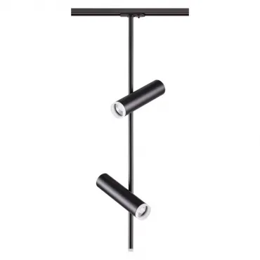 Трековый светильник Misa track black double