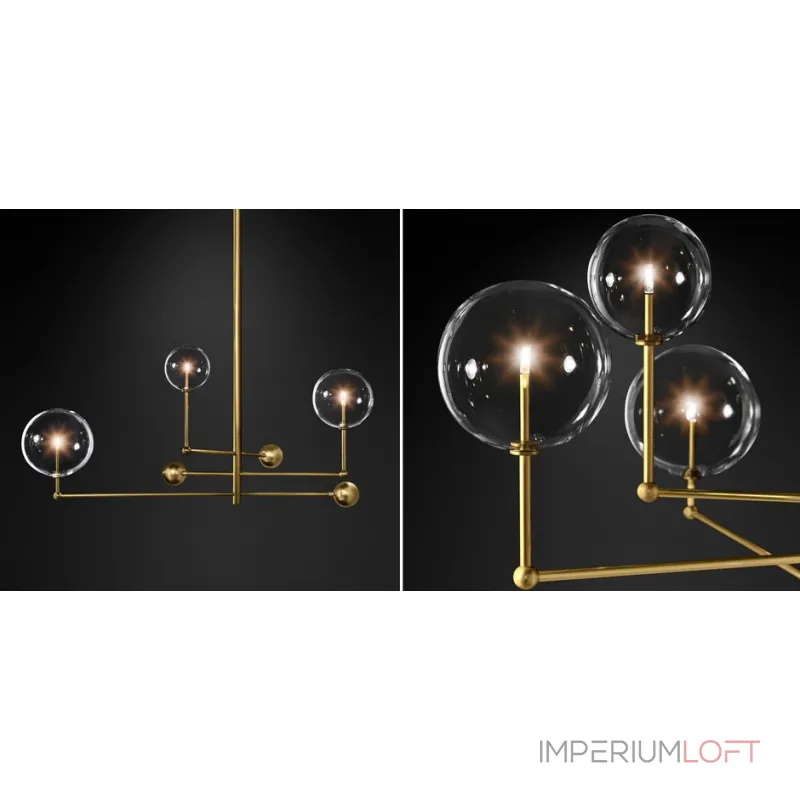 Подвесной светильник Globe Mobile 3 brass от ImperiumLoft
