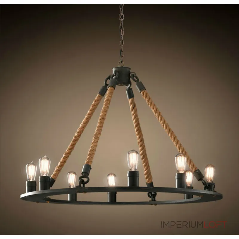 Подвесная люстра Loft Old Castle Rope Chandelier