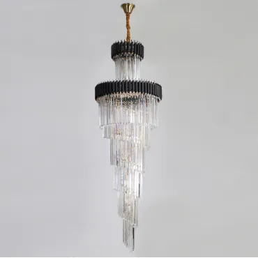 Подвесная люстра Empire Large Cascading Chandelier Black Rectangular Crystal Подвесная люстра Empire Large Cascading Chandelier Black Rectangular Crystal