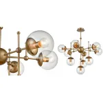 Люстра на штанге Gold Balls Chandelier 10