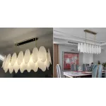 Люстра на штанге Angel Style Italian Murano Glass Rectangle L120