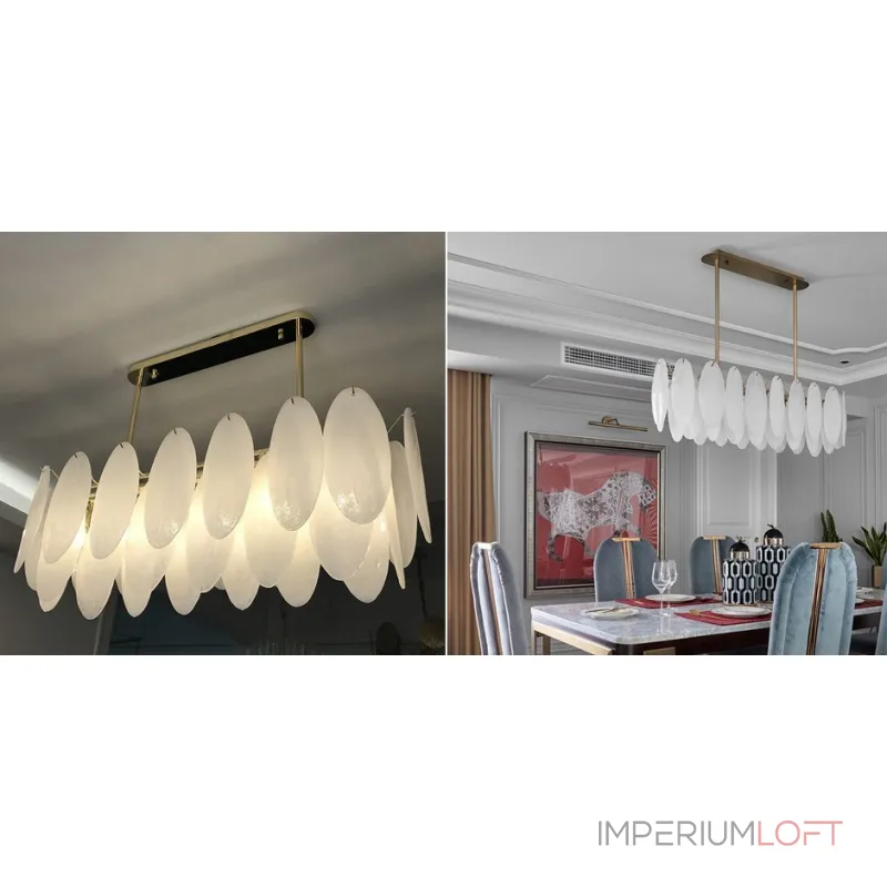 Люстра на штанге Angel Style Italian Murano Glass Rectangle L120