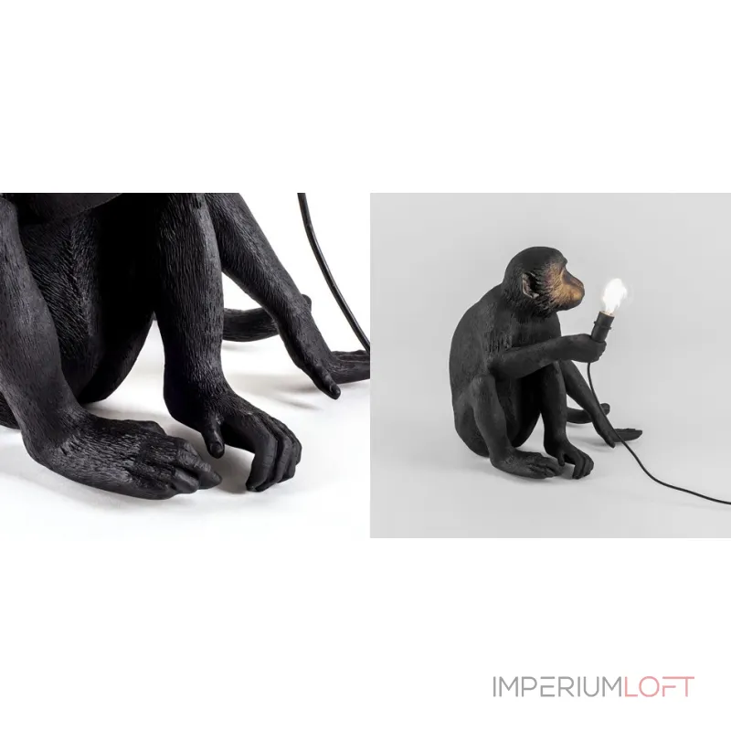 Настольная Лампа SELETTI MONKEY LAMP SITTING VERSION Чёрный от ImperiumLoft Настольная Лампа SELETTI MONKEY LAMP SITTING VERSION Чёрный от ImperiumLoft