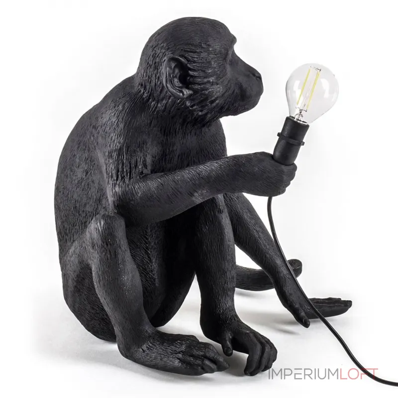 Настольная Лампа SELETTI MONKEY LAMP SITTING VERSION Чёрный от ImperiumLoft Настольная Лампа SELETTI MONKEY LAMP SITTING VERSION Чёрный от ImperiumLoft