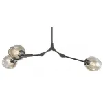 Люстра на штанге Сrumpled Glass Bubble Chandelier Gray 3 плафона
