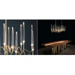 Люстра на штанге Il Pezzo Chandelier Brass and Crystals