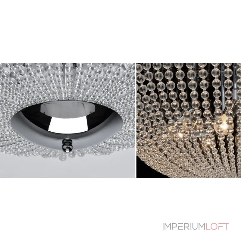 Потолочная люстра Virginia Clear Beads ceiling Chrome L