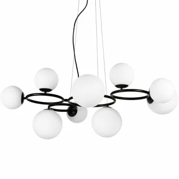 Подвесная люстра Bubbles on 4 Rings Chandelier Black