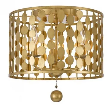 Потолочный светильник Crystorama Layla  Light Antique Gold Ceiling Mount top
