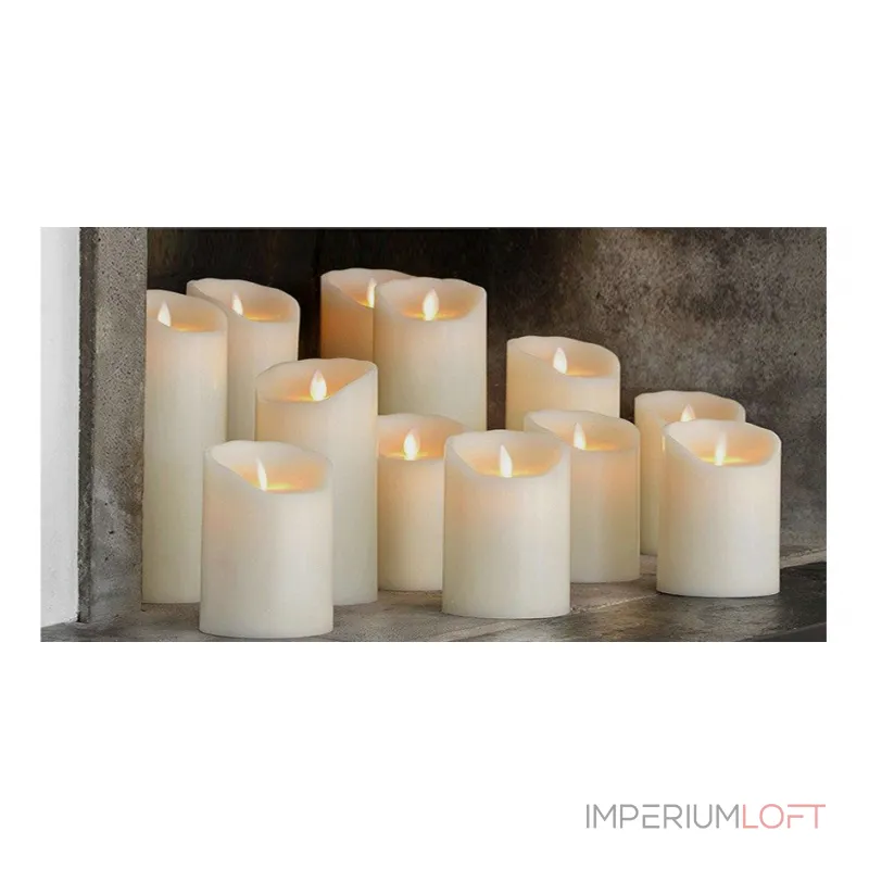 Светодиодная Свеча имитация мерцающего пламя D 75 mm от ImperiumLoft