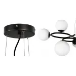 Подвесная люстра Bubbles on 4 Rings Chandelier Black