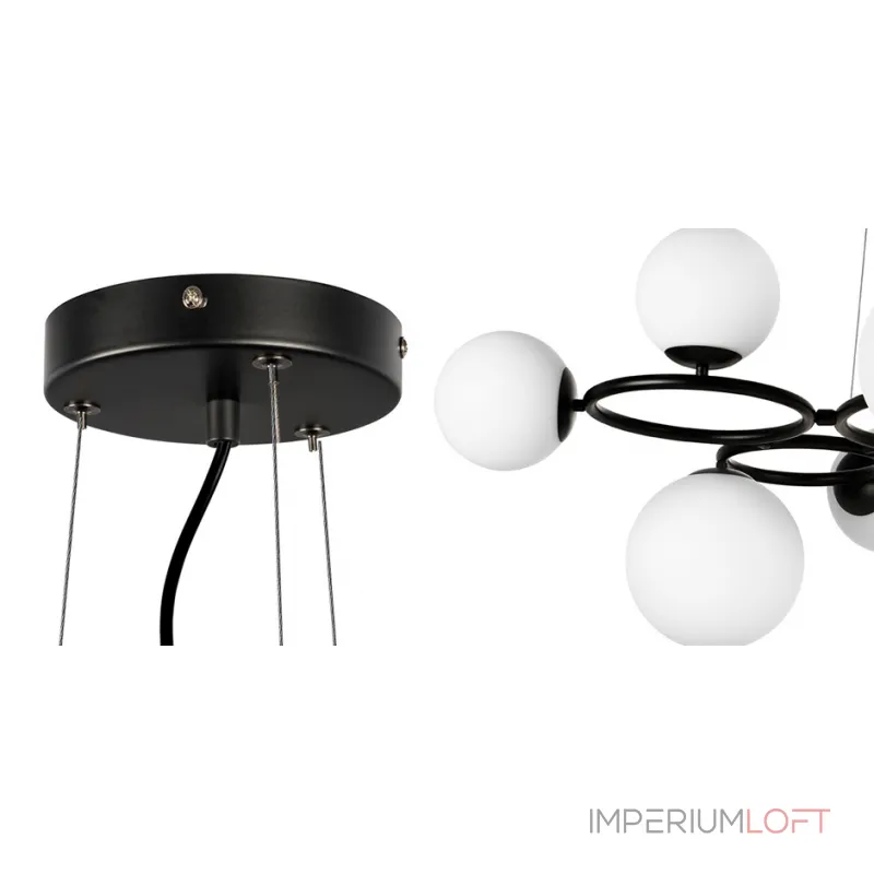 Подвесная люстра Bubbles on 4 Rings Chandelier Black Подвесная люстра Bubbles on 4 Rings Chandelier Black