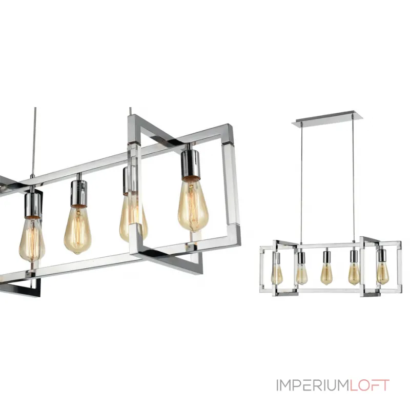 Подвесной светильник Transparent Strips Chromium 5 от ImperiumLoft Подвесной светильник Transparent Strips Chromium 5 от ImperiumLoft