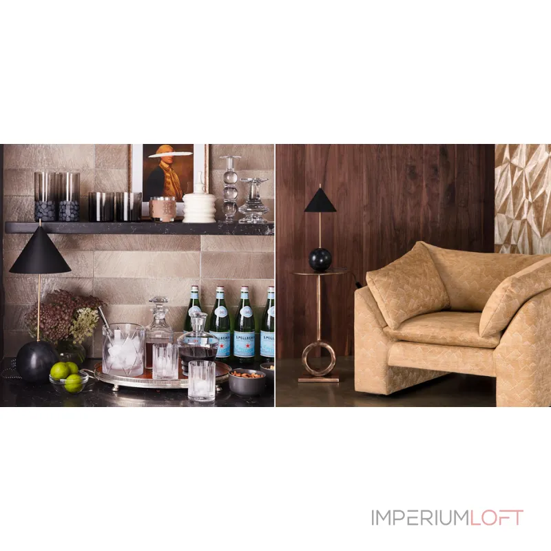 Настольная лампа CLEO ball Black от ImperiumLoft