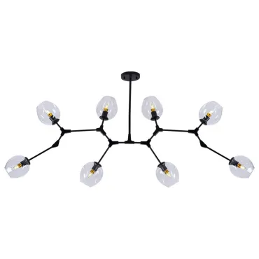 Люстра на штанге Сrumpled Glass Bubble Chandelier Black 8 Люстра на штанге Сrumpled Glass Bubble Chandelier Black 8