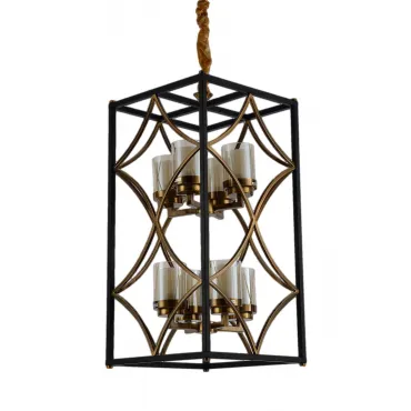Подвесная люстра Lumina Deco Quadrato LDP 1223-8 BK+MD Подвесная люстра Lumina Deco Quadrato LDP 1223-8 BK+MD
