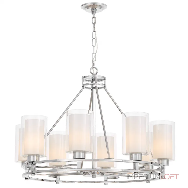 Подвесная люстра Lumina Deco Marietta LDP 8025-8 CHR+WT Подвесная люстра Lumina Deco Marietta LDP 8025-8 CHR+WT